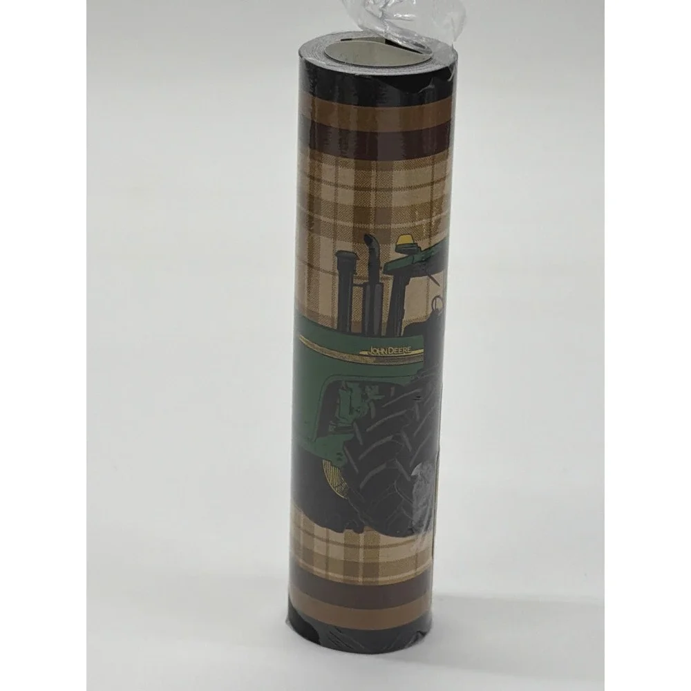 John Deere Tractors and Plaid Wall Border 12ft x 6in 03-61121 New Sealed